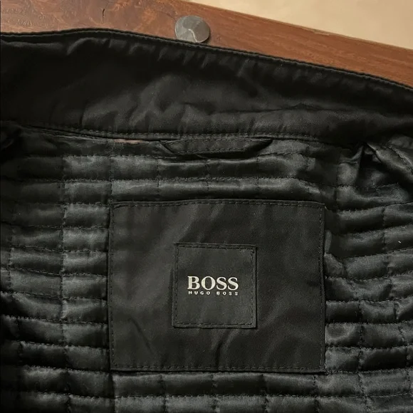 BOSS Men's Black and Dark Brown Military Jacket - Picture 9 of 10
